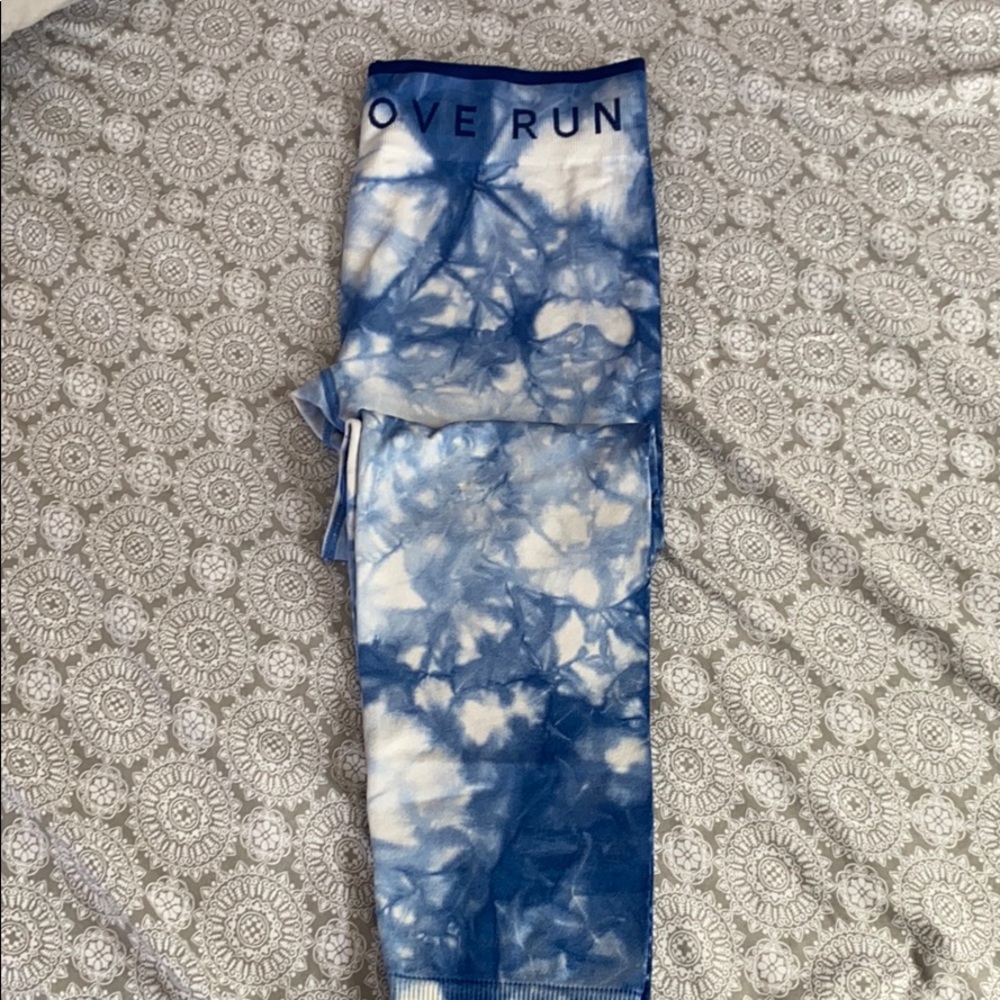 Blue Tyedye Workout Leggings